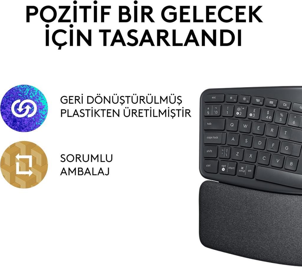 Logitech Ergo K860 920-010109 Q Bluetooth Klavye - outlet