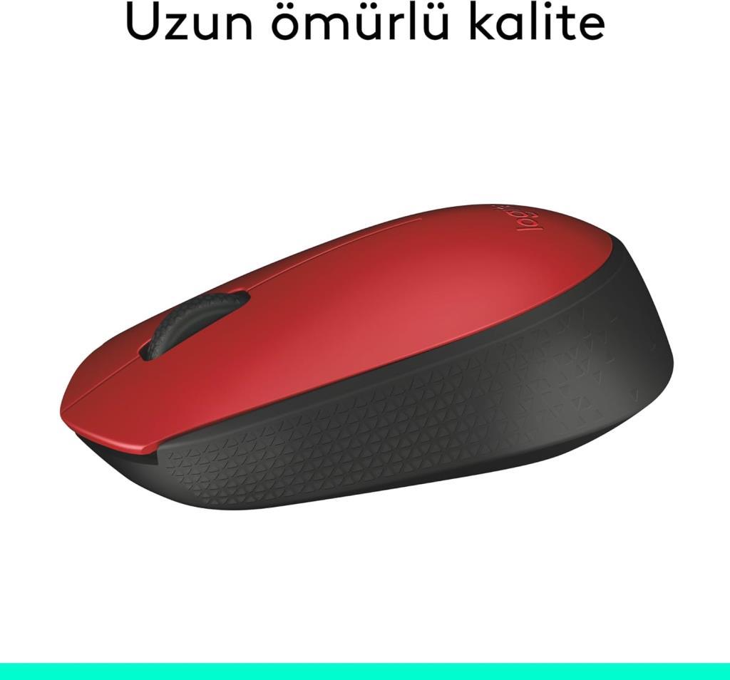Logitech M171 910-004641 Kırmızı Optik Kablosuz Mouse Teşhir