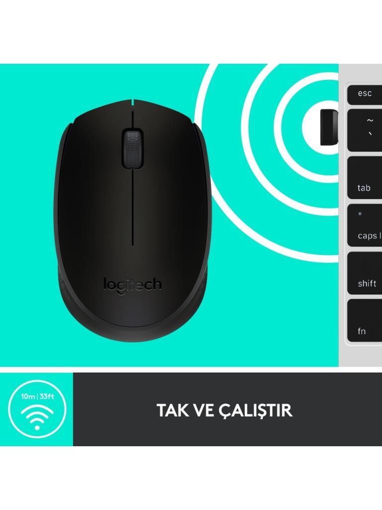 Logitech M171 910-004424 Siyah Optik Kablosuz Mouse Teşhir