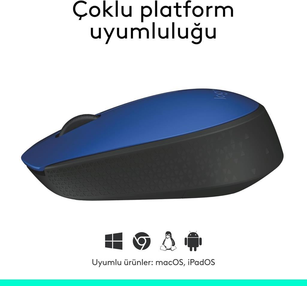 Logitech M171 910-004640 Mavi Optik Kablosuz Mouse Teşhir