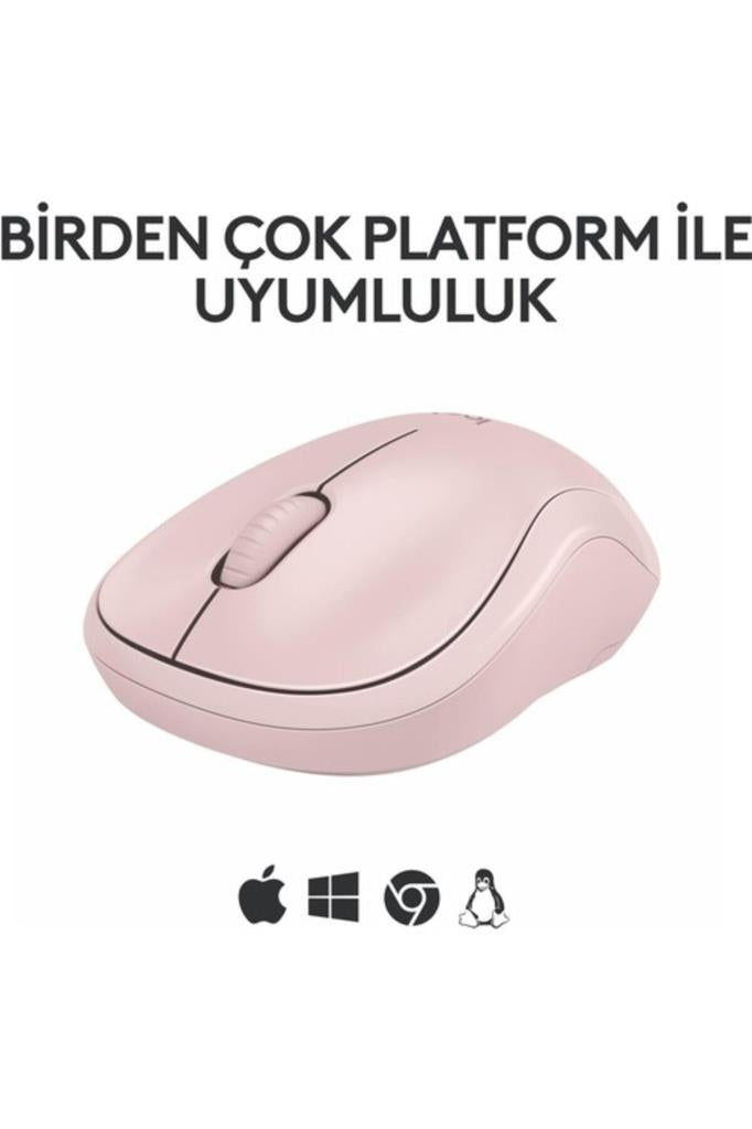 Logitech M240 910-007121 Pembe Sessiz Optik Kablosuz Mouse Outlet