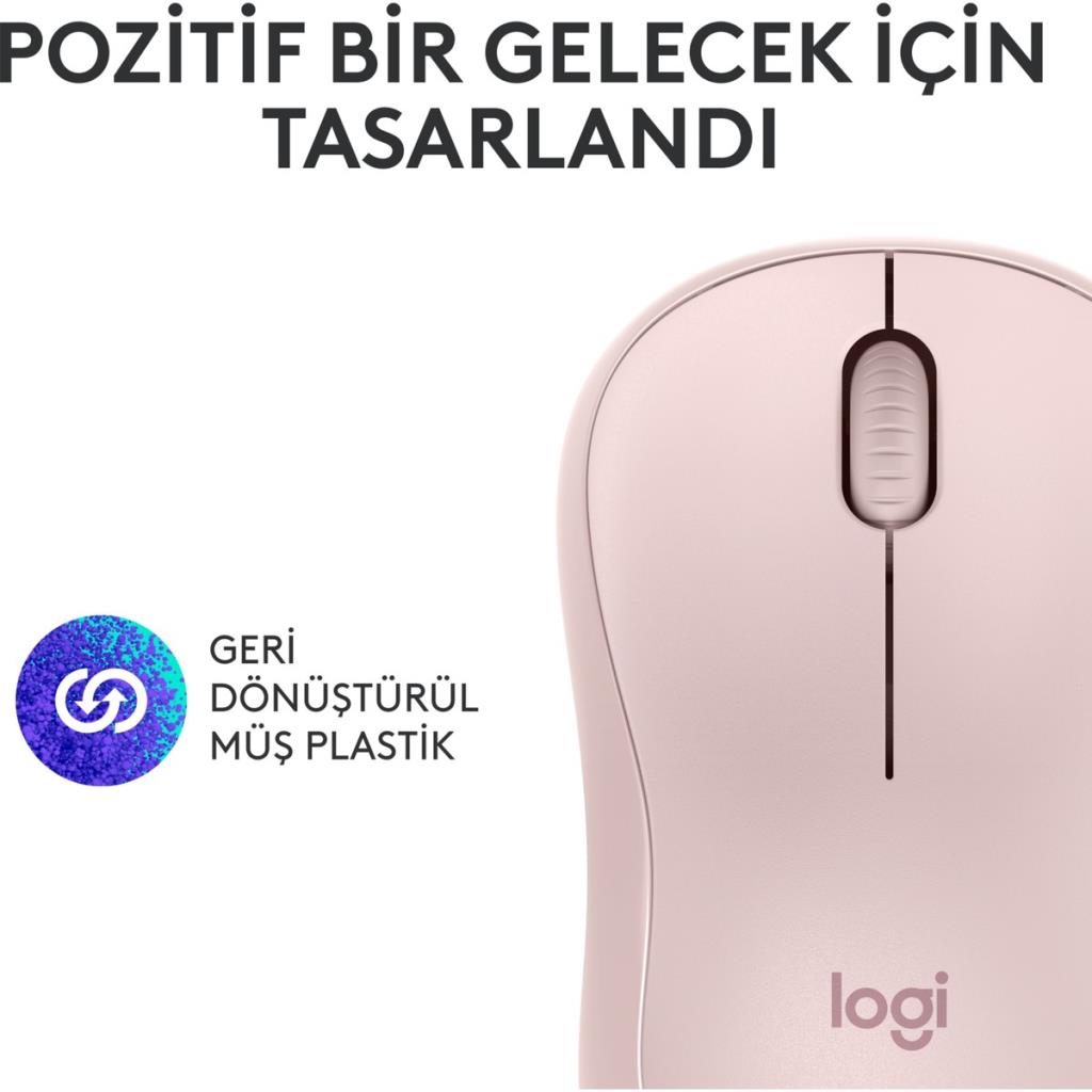 Logitech M240 Sessiz Bluetooth Mouse, Kablosuz, Kompakt, T