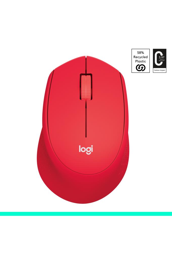 Logitech M330 Silent Plus 910-004911 Kırmızı Sessiz Optik Kablosuz Mouse Teşhir
