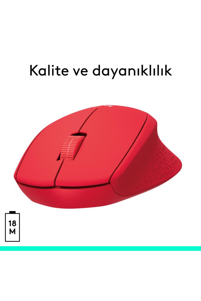 Logitech M330 Silent Plus 910-004911 Kırmızı Sessiz Optik Kablosuz Mouse Teşhir