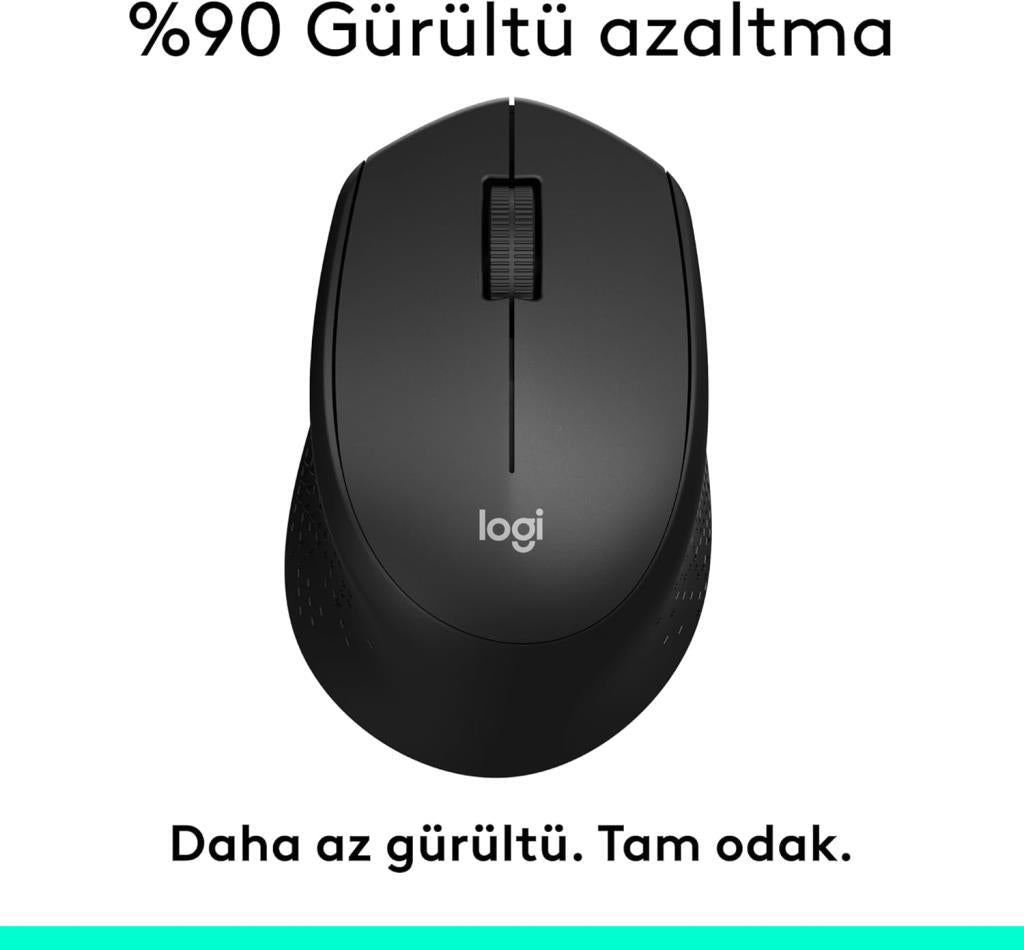 Logitech M330 Silent Plus 910-004909 Siyah Sessiz Optik Kablosuz Mouse- TEŞHİR
