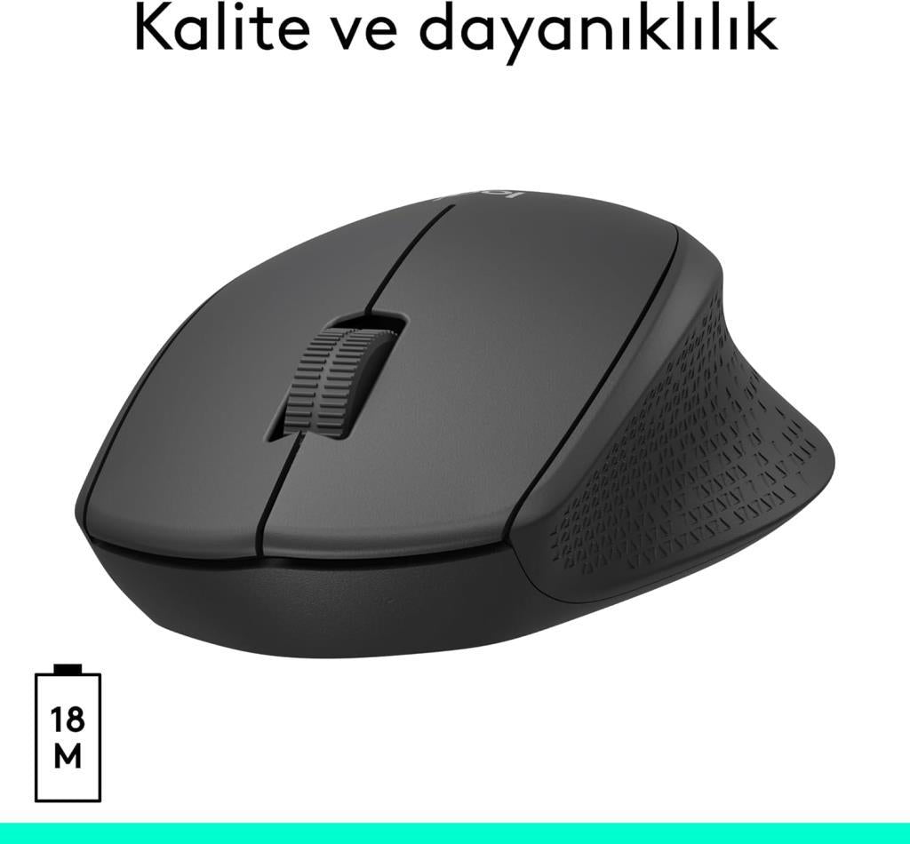 Logitech M330 Silent Plus 910-004909 Siyah Sessiz Optik Kablosuz Mouse- TEŞHİR