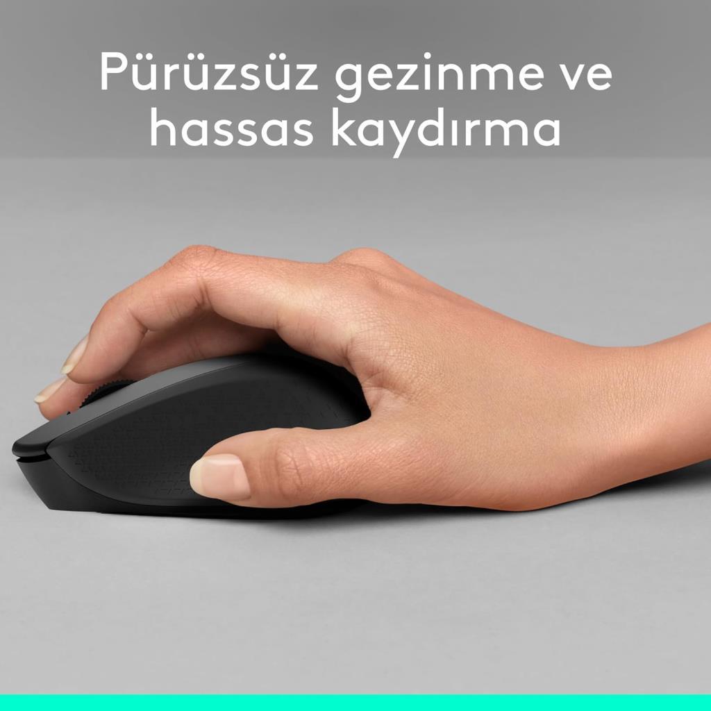 Logitech M330 Silent Plus 910-004909 Siyah Sessiz Optik Kablosuz Mouse- TEŞHİR