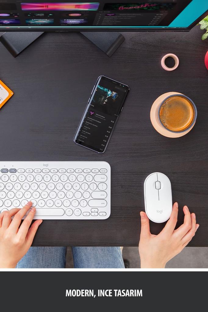 Logitech Pebble M350 910-005716 Beyaz Sessiz Optik Kablosuz Mouse