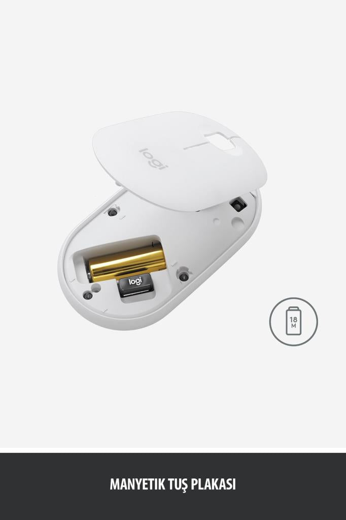 Logitech Pebble M350 910-005716 Beyaz Sessiz Optik Kablosuz Mouse