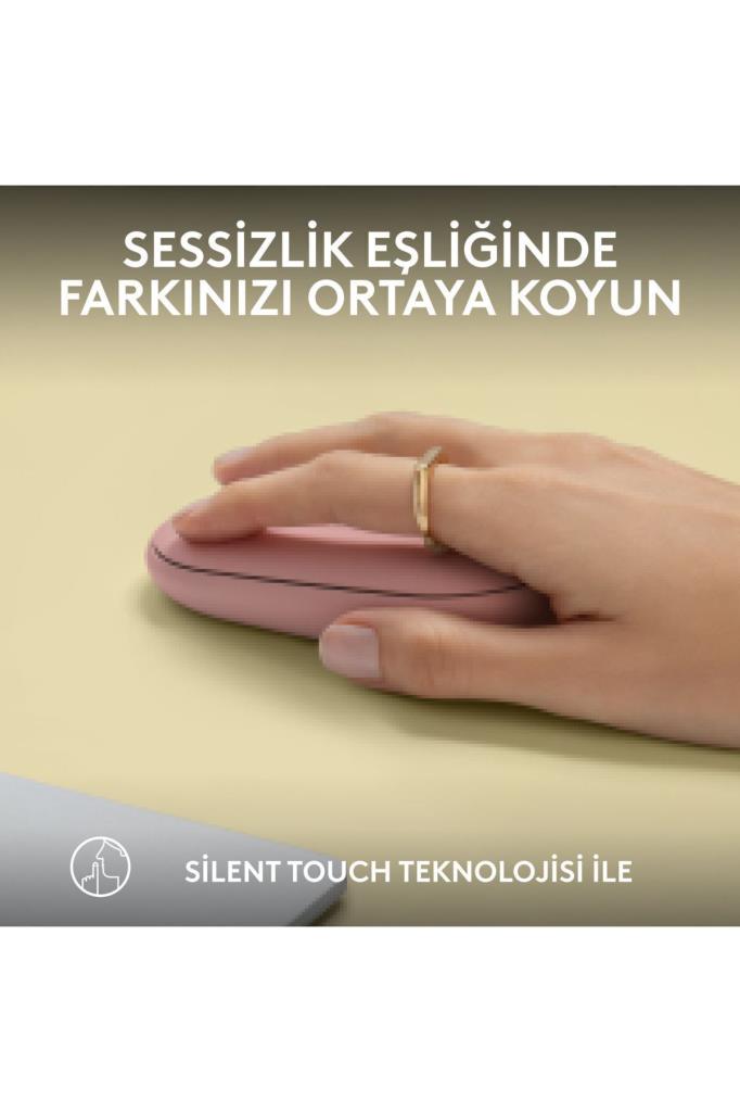 Logitech Pebble 2 M350S 910-007014 Pembe Sessiz Optik Kablosuz Mouse