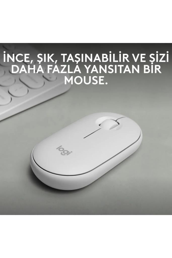 Logitech Pebble 2 M350S 910-007013 Beyaz Sessiz Optik Kablosuz Mouse - Teşhir