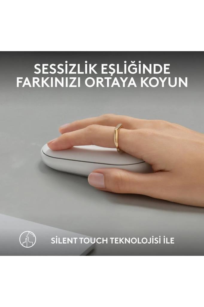 Logitech Pebble 2 M350S 910-007013 Beyaz Sessiz Optik Kablosuz Mouse - Outlet