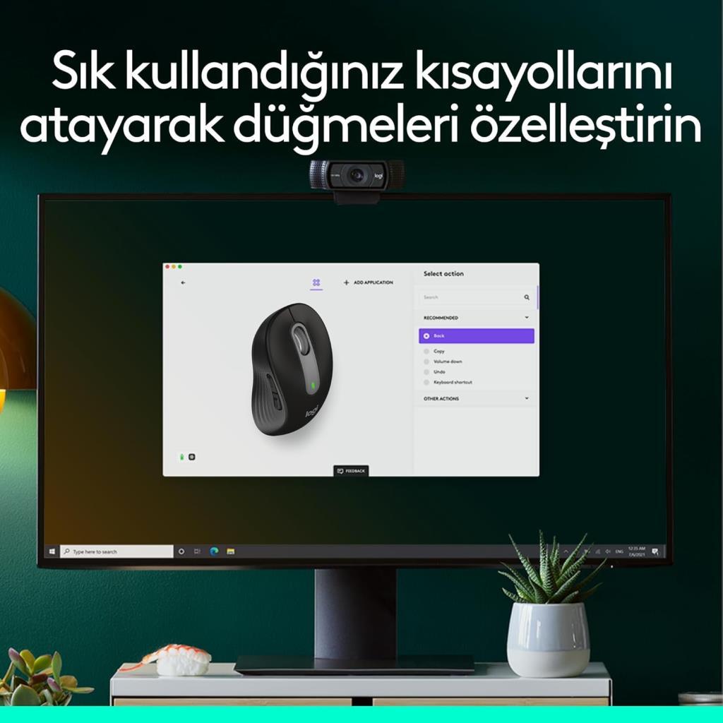 Logitech M650 Signature 910-006236 Siyah Sessiz Büyük Boy Sağ El Optik Kablosuz Mouse Teşhir