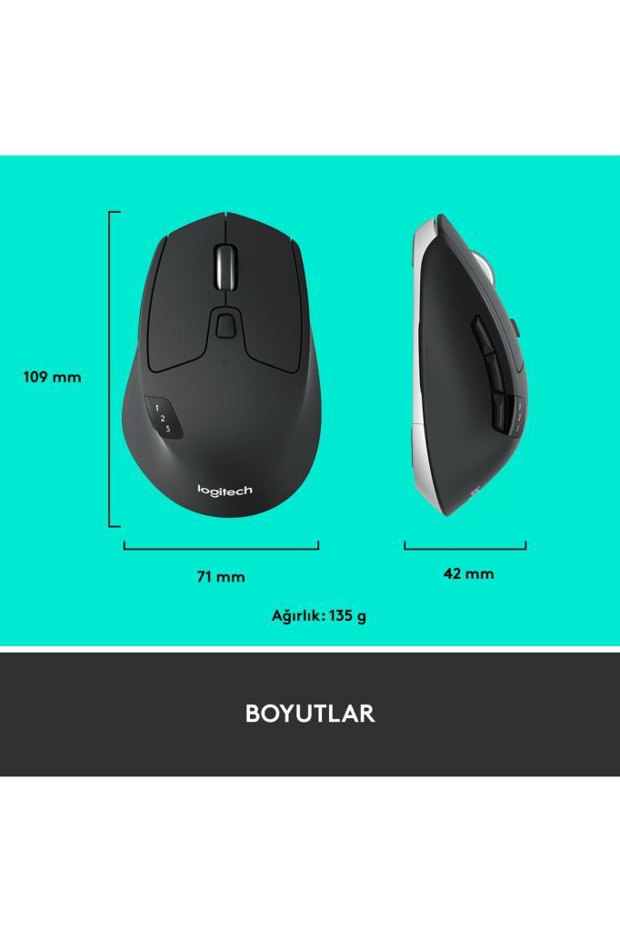 Logitech M720 Triathlon 910-004791 Optik Kablosuz Mouse - OUTLET