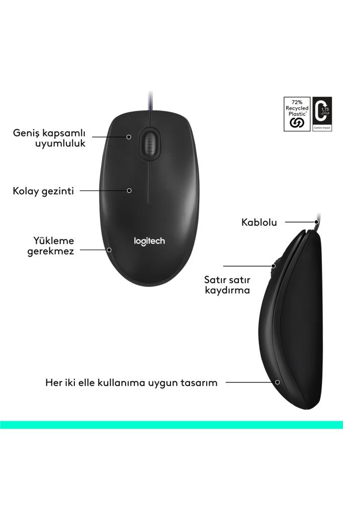 Logitech M90 910-001793 Optik Kablolu Mouse