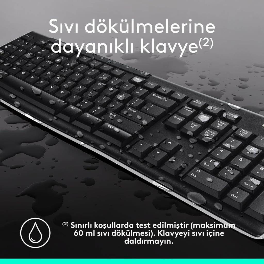 Logitech MK270 920-004525 Kablosuz Klavye Mouse Seti Outlet