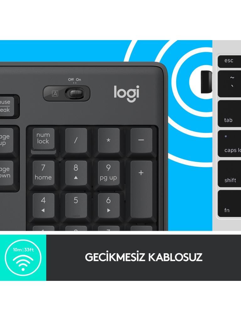 Logitech MK295 Silent Kablosuz Klavye Mouse Seti - Teşhir