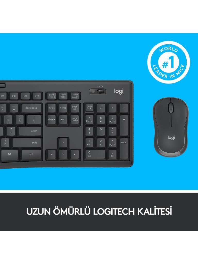 Logitech MK295 Silent Kablosuz Klavye Mouse Seti - Teşhir