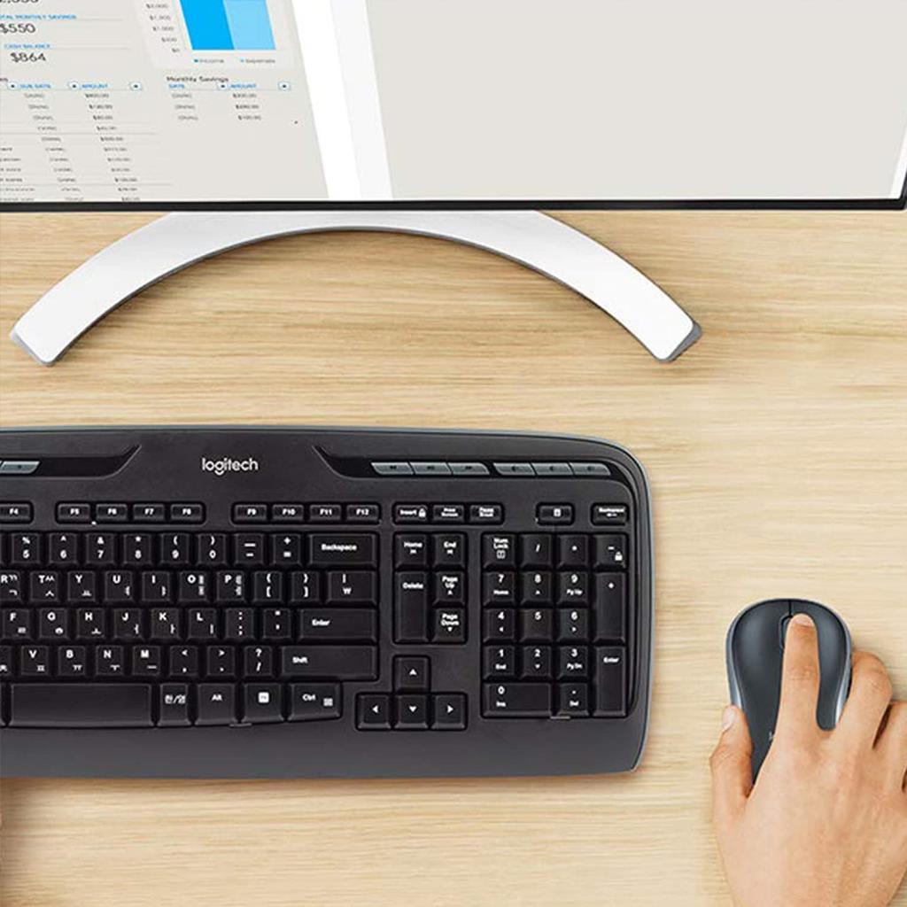 لوجيتك MK330 920-003988 مجموعة لوحة مفاتيح وماوس لاسلكية - عرض