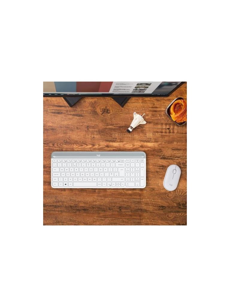 Logitech MK470 Beyaz Kablosuz Klavye Mouse Seti - Teşhir
