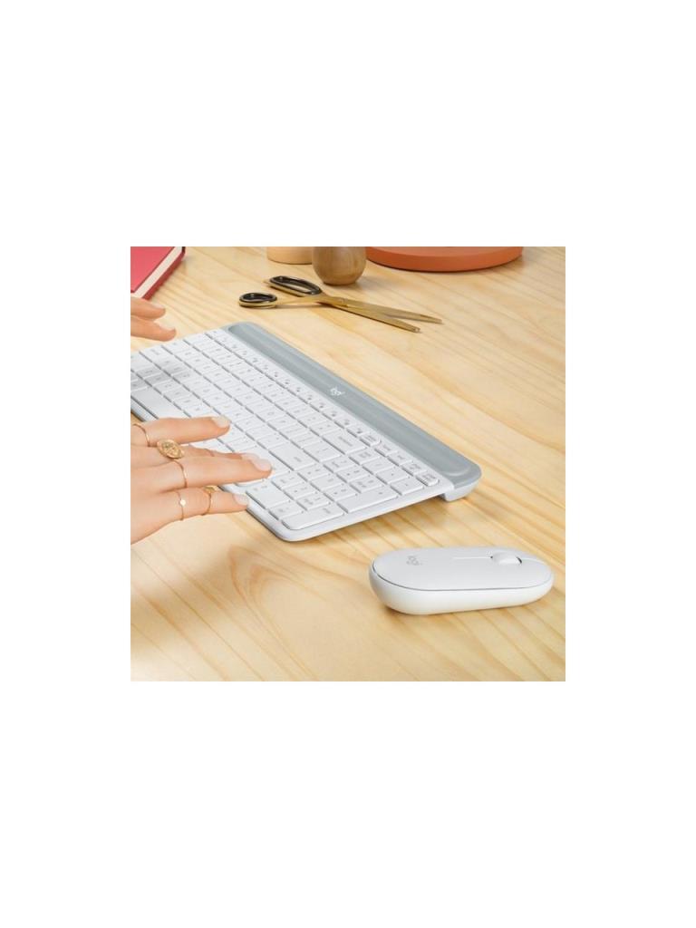 Logitech MK470 Beyaz Kablosuz Klavye Mouse Seti - Teşhir