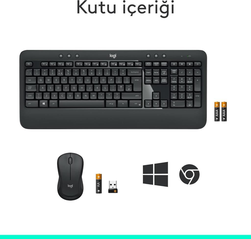Logitech MK540 920-008687 Kablosuz Klavye Mouse Seti - Teşhir