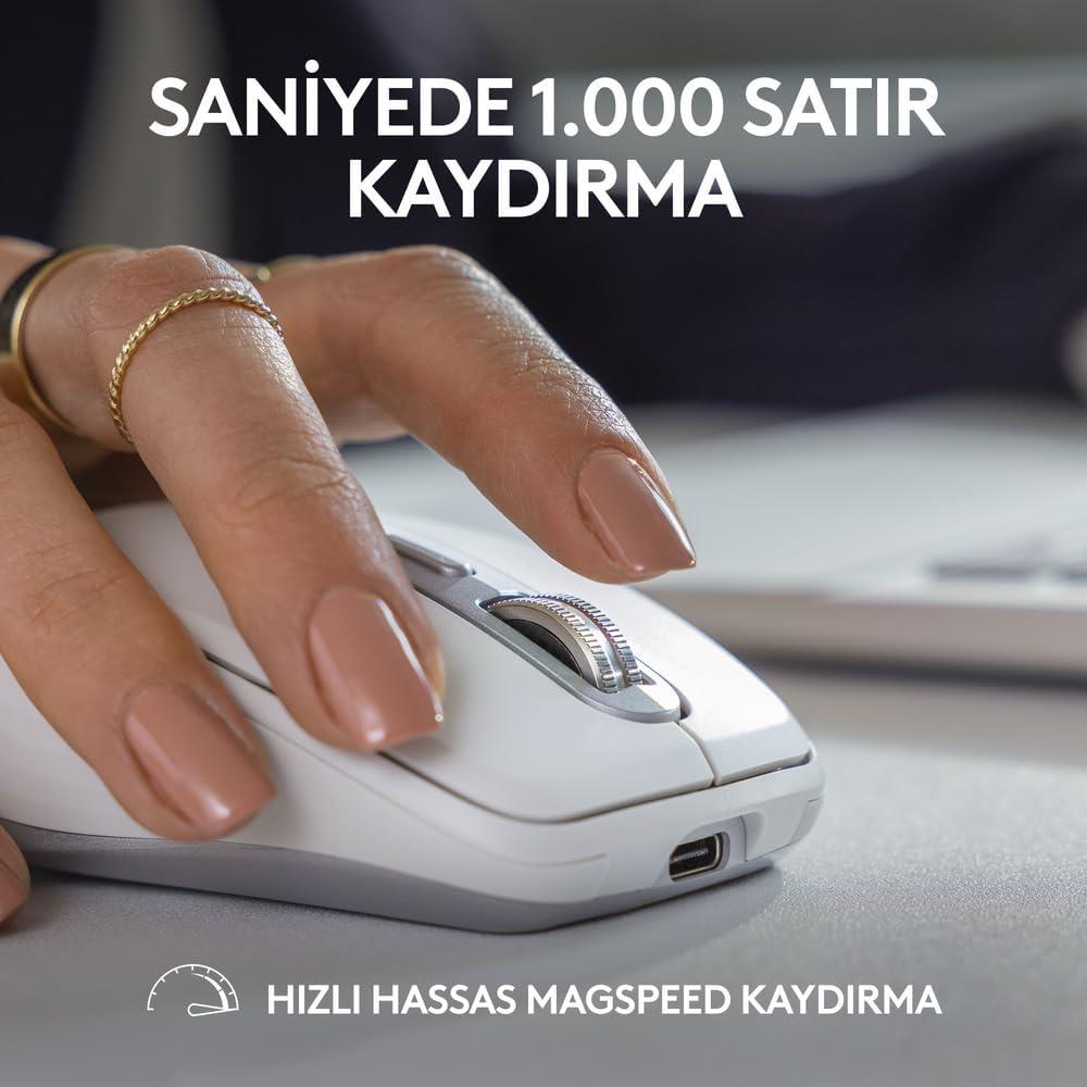 Logitech MX Anywhere 3S 910-006930 Beyaz Şarjlı Lazer Kablosuz Mouse - Teşhir