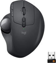 ماوس لاسلكي ضوئي مريح قابل لإعادة الشحن من Logitech Mx Ergo Trackball 910-005179 بشاشة عرض