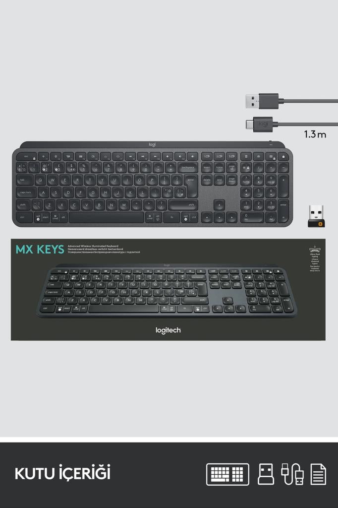Logitech MX Keys 920-010087 Q Kablosuz Klavye Teşhir