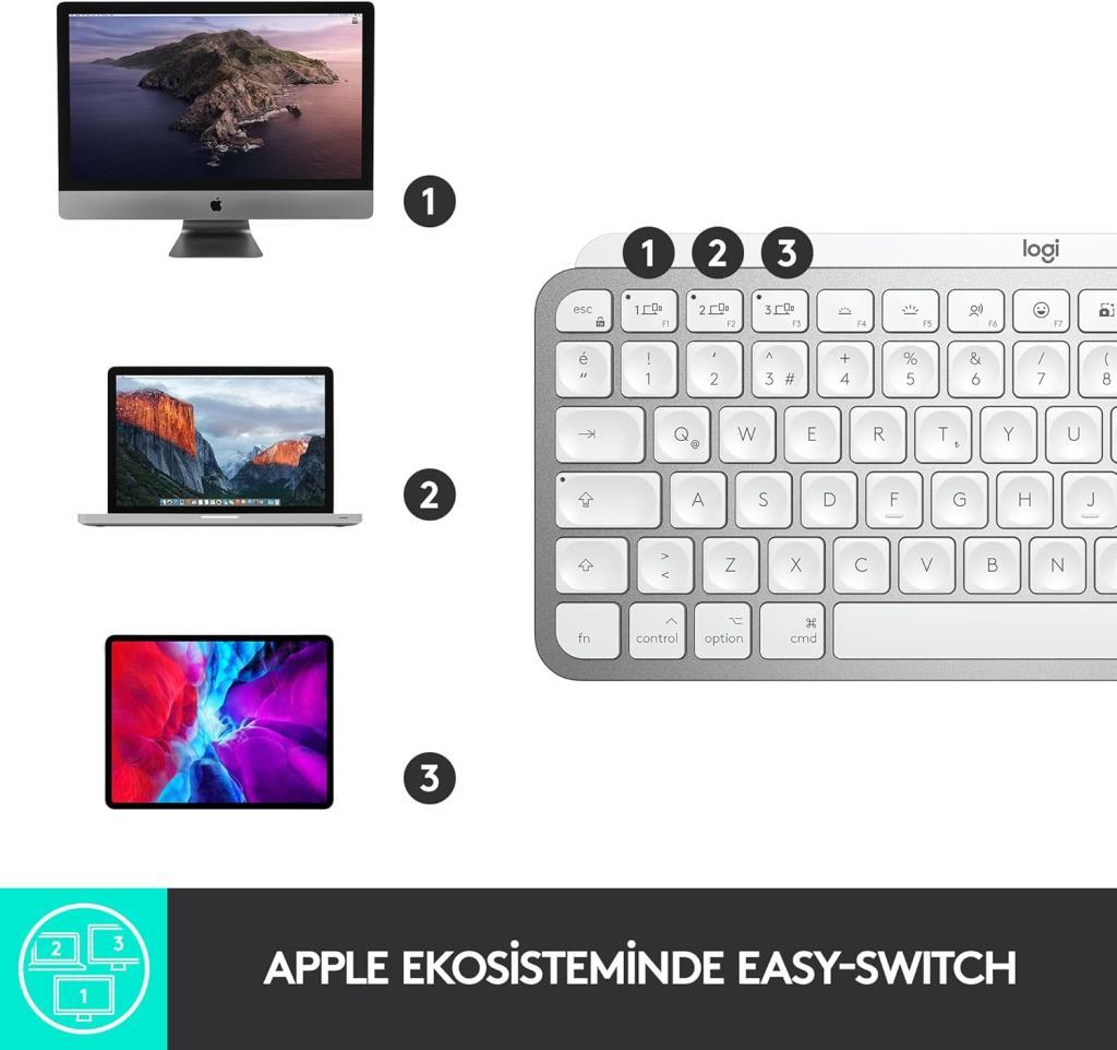 Logitech MX Keys Mini MAC İngilizce Kablosuz Klavye