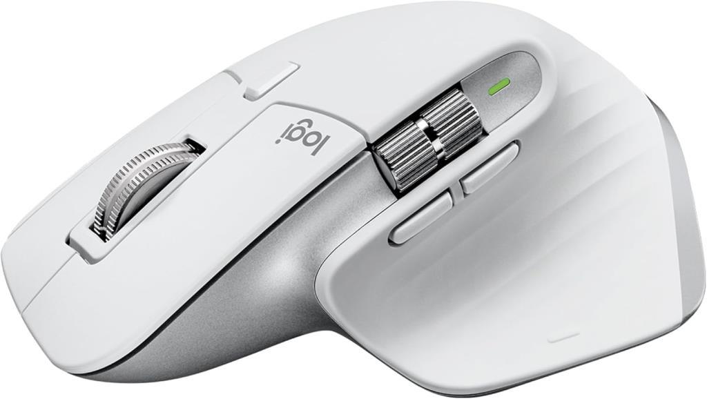 Logitech Mx Master 3S 910-006560 Açık Gri Şarjlı Sessiz Ergonomik Lazer Kablosuz Mouse - Outlet