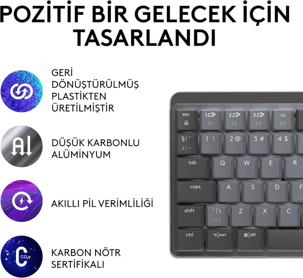 Logitech MX Mechanical Mini 920-010780 TKL Kablosuz Mekanik Klavye - Teşhir