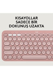 Logitech Pebble 2 Combo 920-012247 Pembe TKL Kablosuz Klavye Mouse Seti - TEŞHİR
