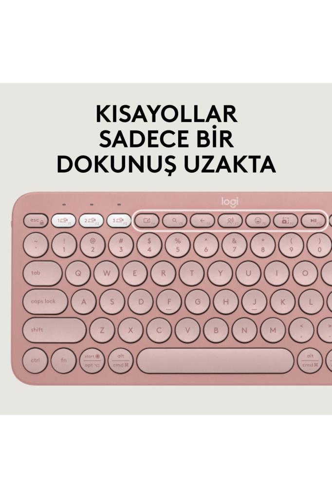 Logitech Pebble 2 Combo 920-012247 Pembe TKL Kablosuz Klavye Mouse Seti - TEŞHİR