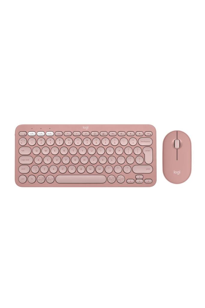 Logitech Pebble 2 Combo 920-012247 Pembe TKL Kablosuz Klavye Mouse Seti - TEŞHİR