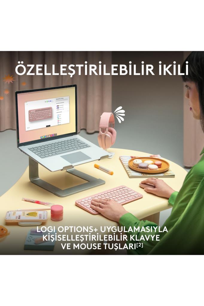 Logitech Pebble 2 Combo 920-012245 Siyah TKL Kablosuz Klavye Mouse Seti Outlet