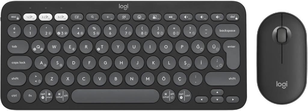 Logitech Pebble 2 Combo 920-012245 Siyah TKL Kablosuz Klavye Mouse Seti Teşhir