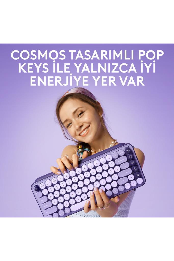 Logitech POP Keys 920-011527 Krem Mor TKL Kablosuz Mekanik Klavye Outlet