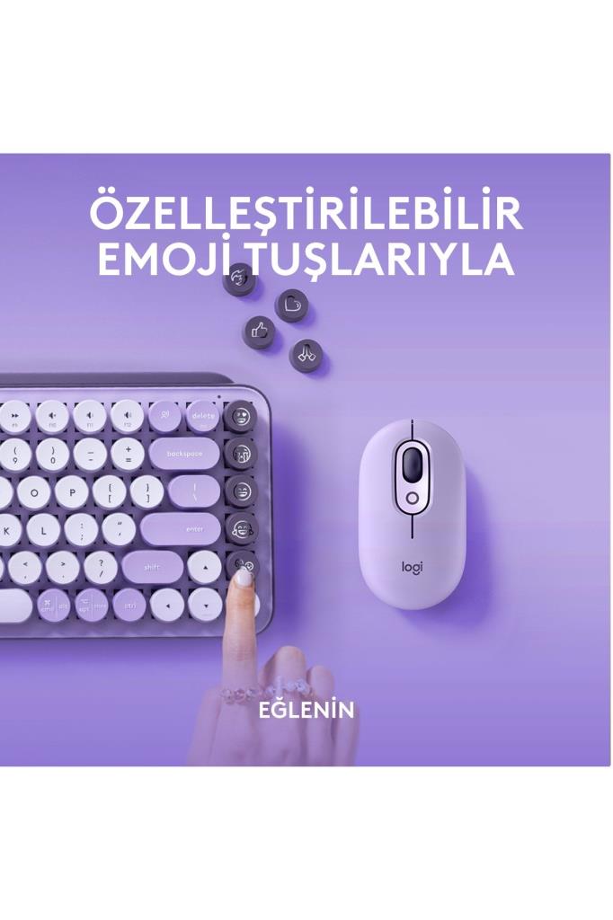 Logitech POP Keys 920-011527 Krem Mor TKL Kablosuz Mekanik Klavye Outlet