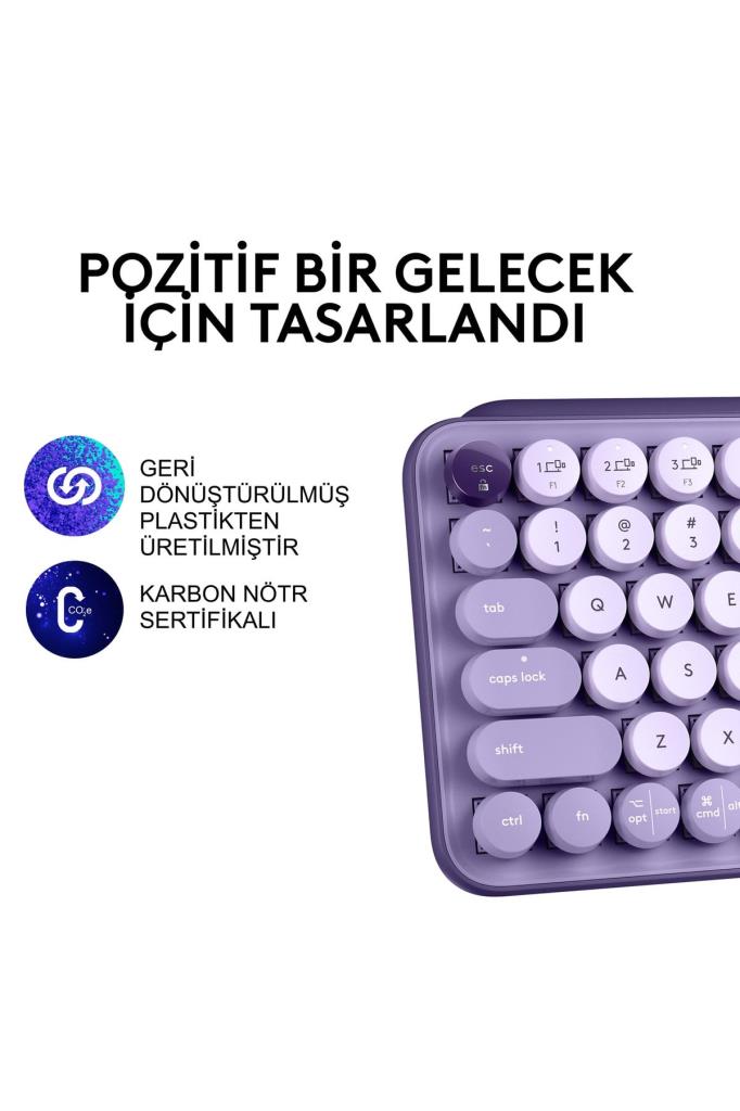 Logitech POP Keys 920-011527 Krem Mor TKL Kablosuz Mekanik Klavye Outlet