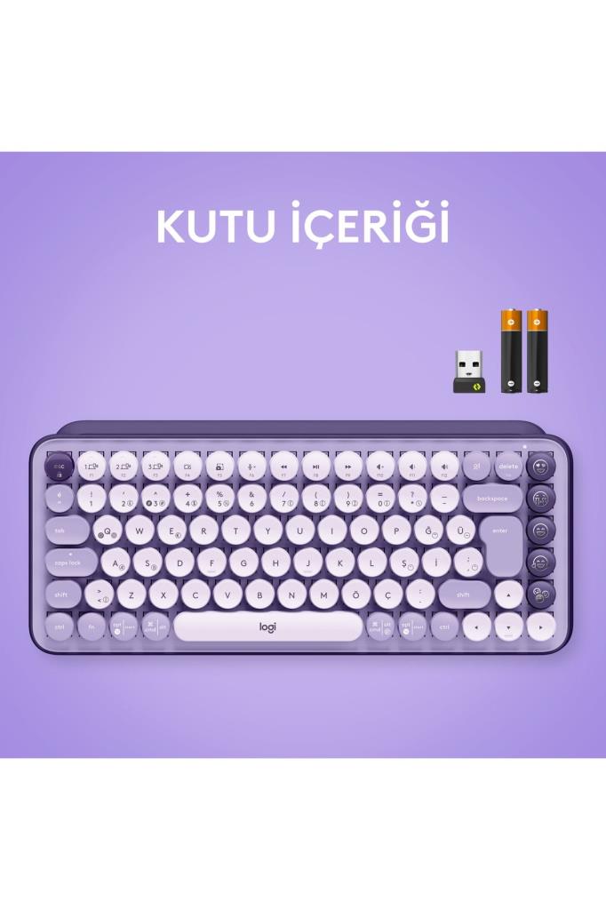 Logitech POP Keys 920-011527 Krem Mor TKL Kablosuz Mekanik Klavye Outlet