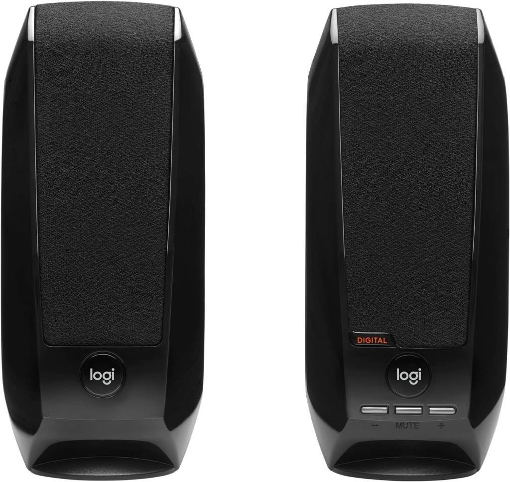 Logitech S150 USB Stereo Hoparlör, 2.0, İnce ve Hafif Tasarım, Kompakt ve Taşınabilir, Kolay Ses Kontrolleri, LED Işıklı Gösterge, Sessize Alma Düğmesi, 2 W, Siyah Teşhir