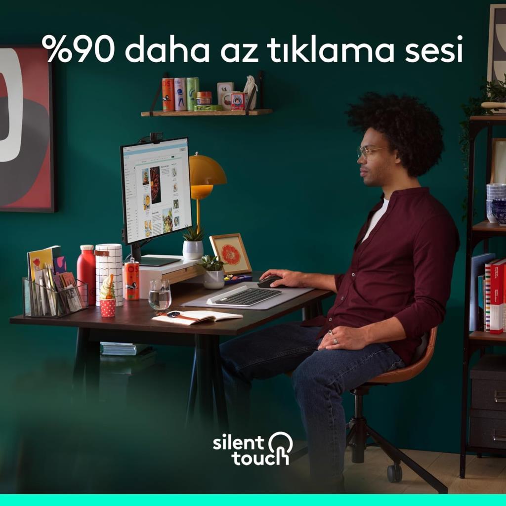 Logitech M650 Signature Sessiz Büyük Boy Sağ El Optik Kablosuz Mouse - Teşhir