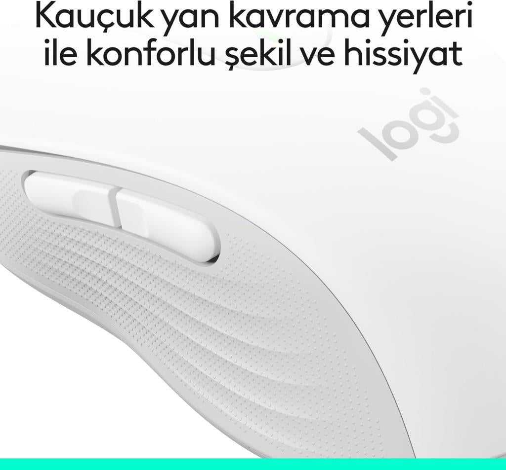 Logitech M650 Signature 910-006255 Beyaz Sessiz Küçük Boy Sağ El Kablosuz Mouse Outlet