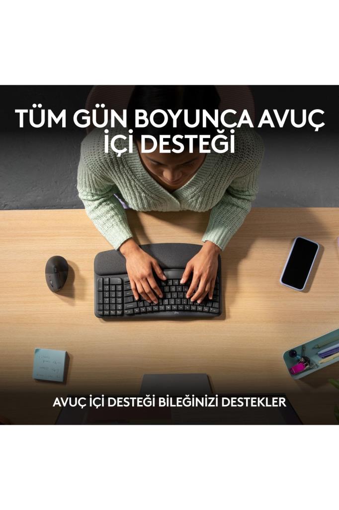 Logitech Wave Keys Kablosuz Dolgulu Avuç İçi Destekli Ergo