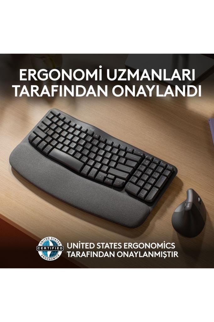 Logitech Wave Keys Kablosuz Dolgulu Avuç İçi Destekli Ergo