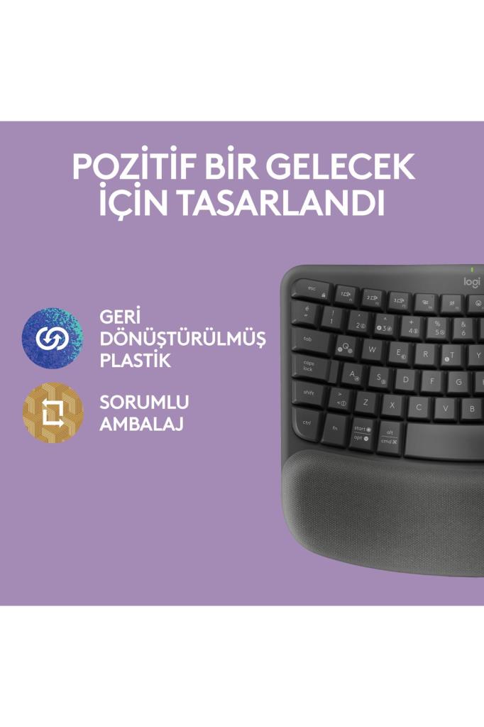 Logitech Wave Keys Kablosuz Dolgulu Avuç İçi Destekli Ergo