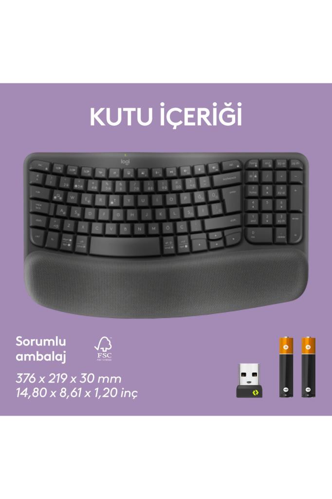 Logitech Wave Keys Kablosuz Dolgulu Avuç İçi Destekli Ergo