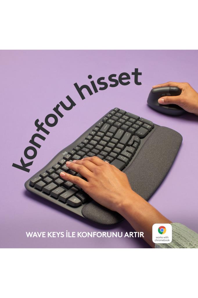 Logitech Wave Keys 920-012311 Q Kablosuz Klavye Teşhir