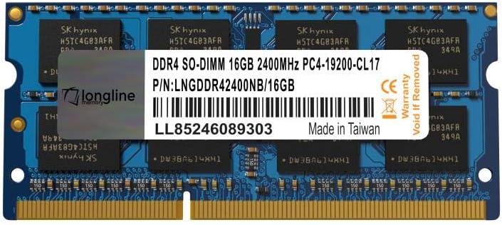 Longline 16 GB 2400 MHz DDR4 CL17 SODIMM LNGDDR42400NB/16GB Ram